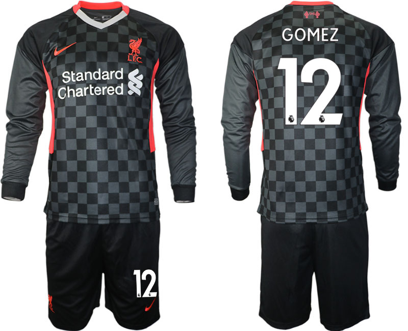Men 2021 Liverpool away long sleeves #12 soccer jerseys